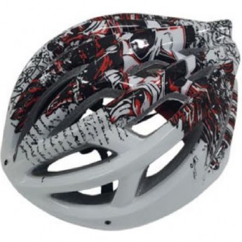 Шлем STELS FSD-HL007 (in-mold). Размер L (54-61 см) красно-белый