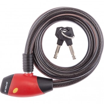 Трос-замок STELS 84802, 15х1500 мм, чёрный Трос-замок STELS 84802, 15х1500 мм, чёрный